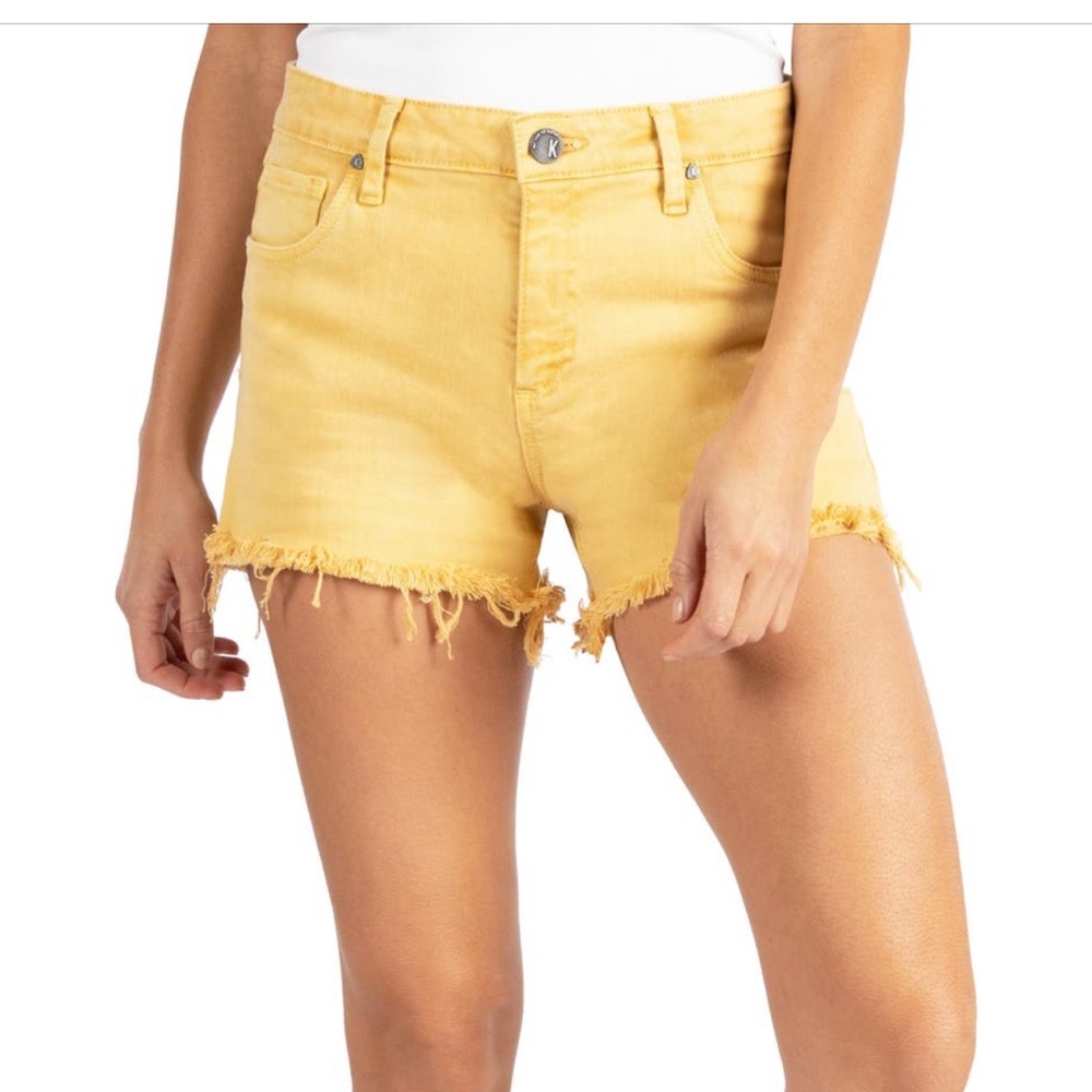 Yellow golden Kut from the Kloth denim jean shorts